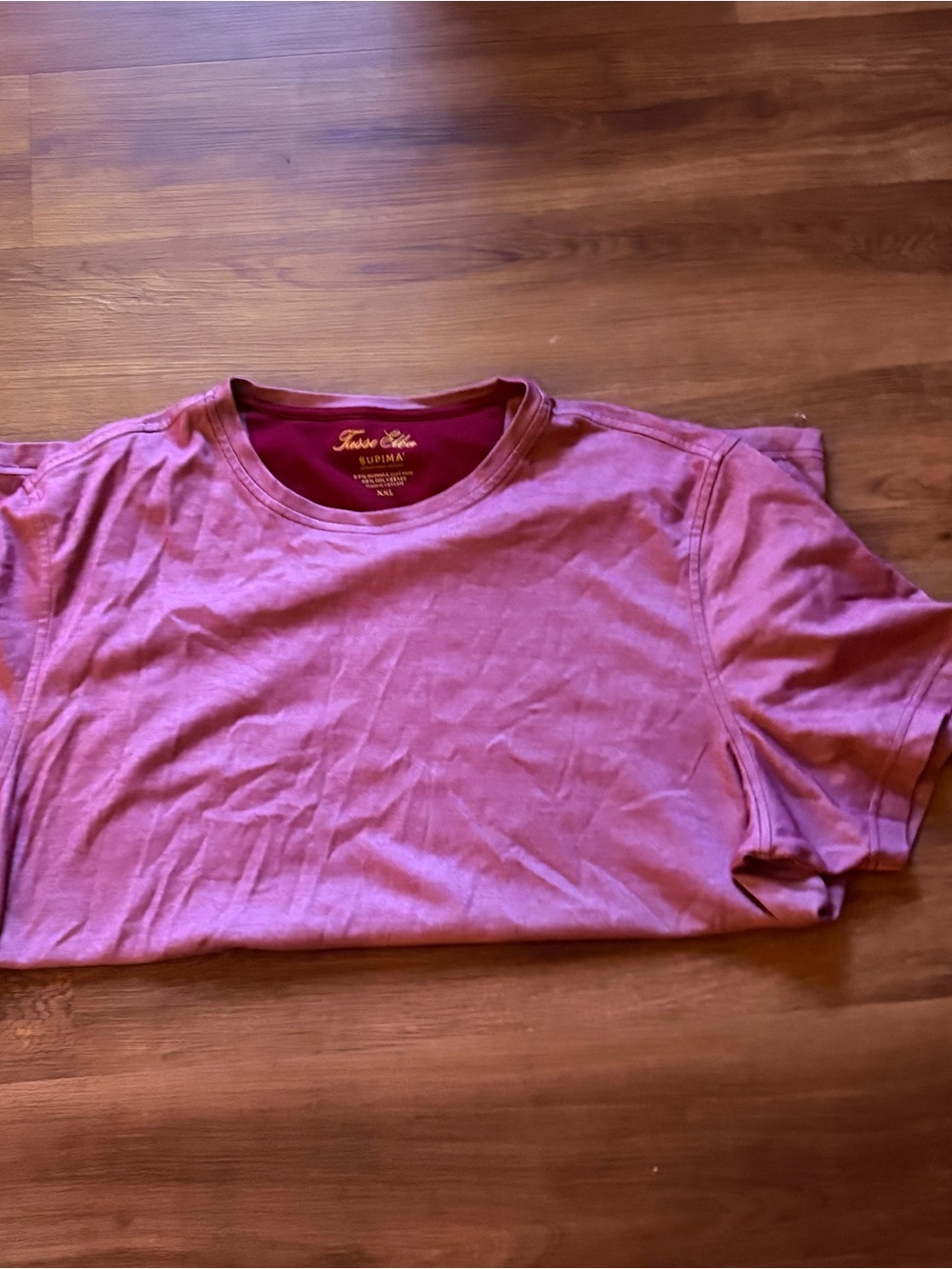 Tasso Elba Men’s Crewneck T-Shirt in Mauve Pink Supima XXL